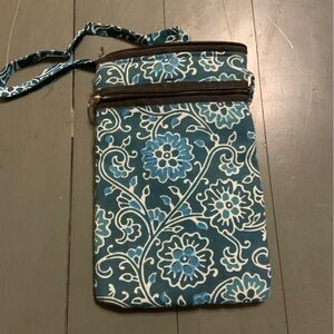 Floral Blue Crossbody Bag